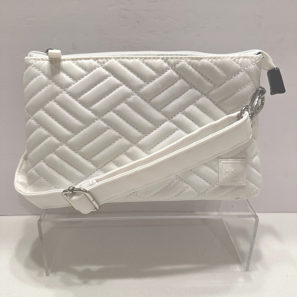 IHKWIP‎ Triple Entry Quilted Crossbody Strap Chalk White